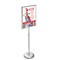 Azar Displays 22''W x 28''H Two-Sided Slide-In Floor Stand on Chrome Base 300289 - alternate 2